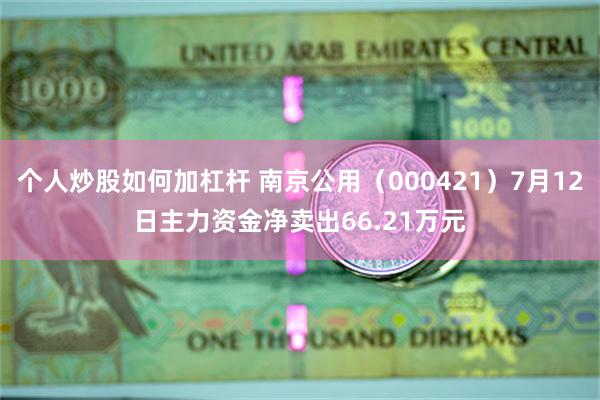 个人炒股如何加杠杆 南京公用（000421）7月12日主力资金净卖出66.21万元