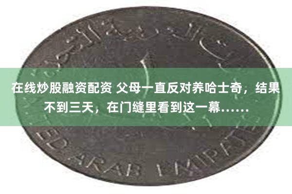 在线炒股融资配资 父母一直反对养哈士奇，结果不到三天，在门缝里看到这一幕……