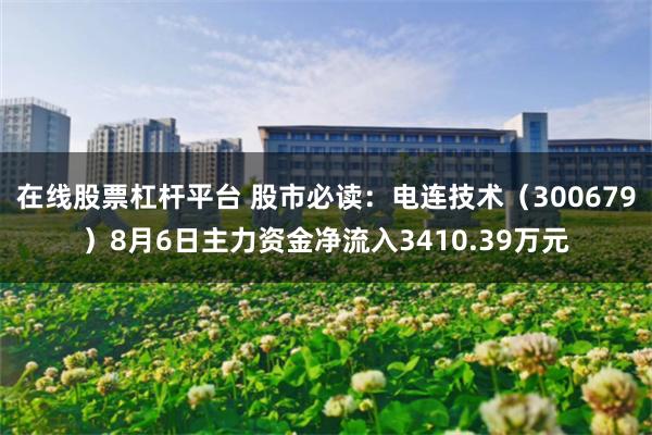 在线股票杠杆平台 股市必读：电连技术（300679）8月6日主力资金净流入3410.39万元